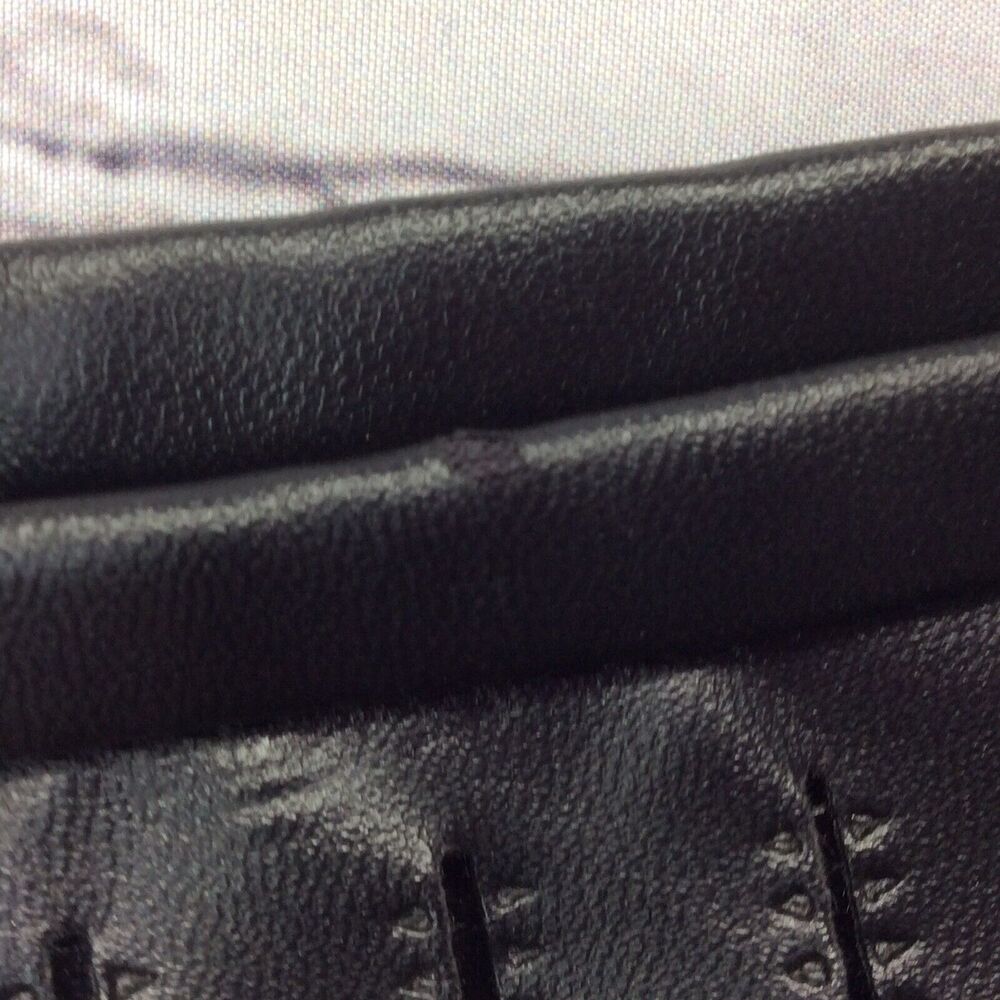 MSSP Max Studio Specialty Products Tiered Mini Skirt Size 12 Black Vegan Leather - Picture 11 of 12